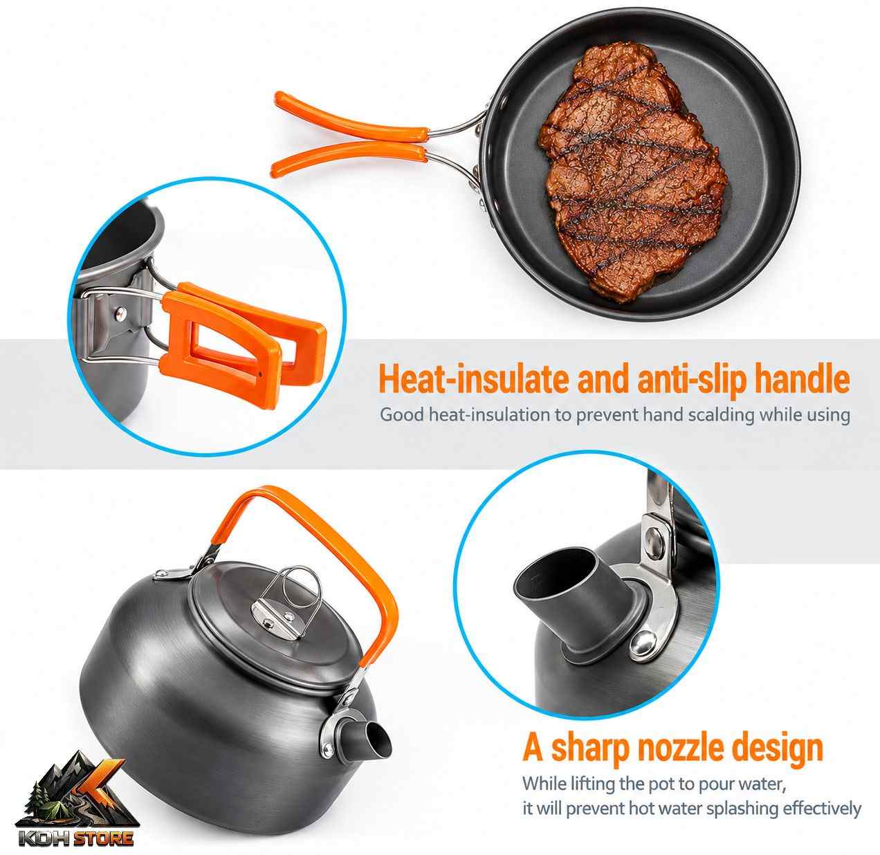 ست ظروف کوهنوردی و کمپینگ دونفره COOKINGSET