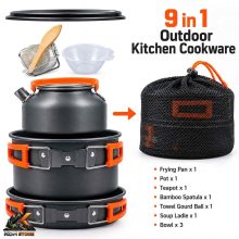 ست ظروف کوهنوردی و کمپینگ دونفره COOKINGSET