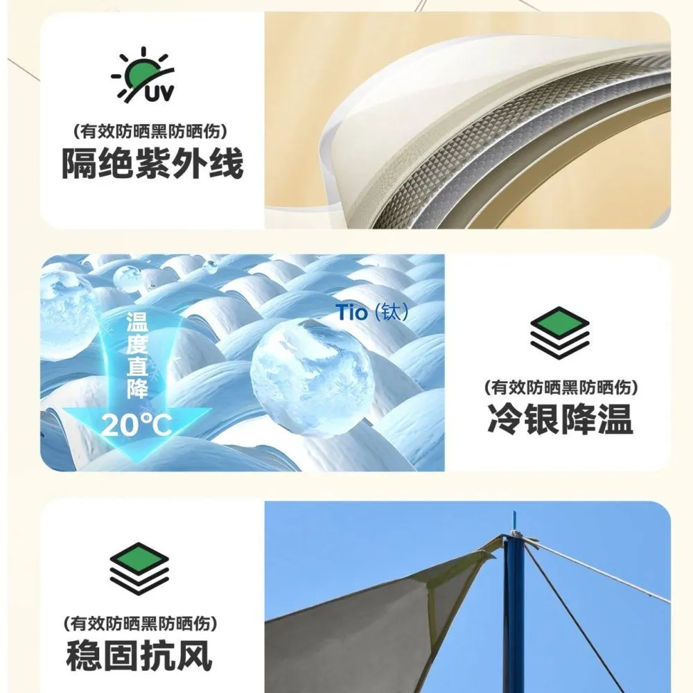 سایه بان یا تارپ سه در چهار wuqibao