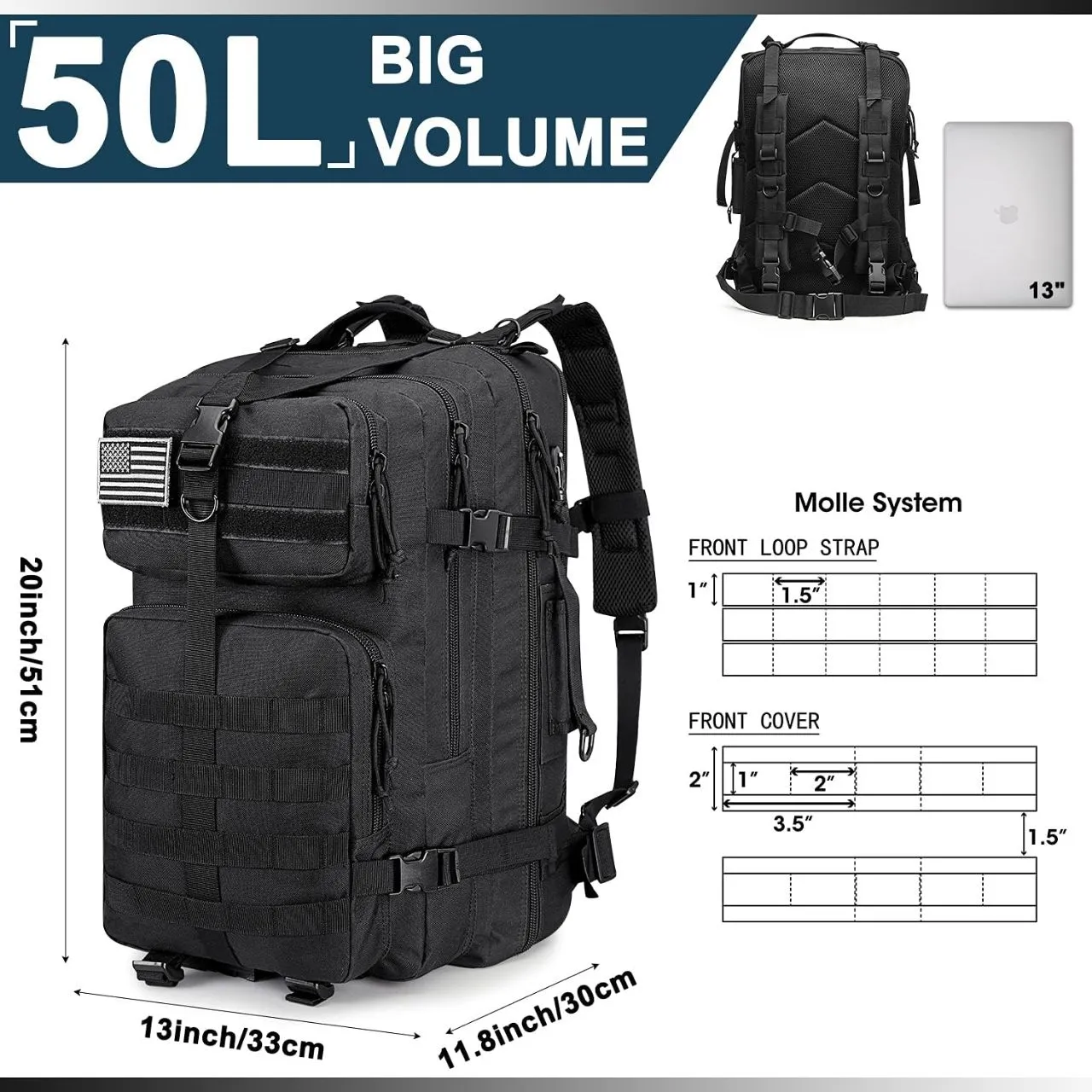کوله تاکتیکال 50 لیتری