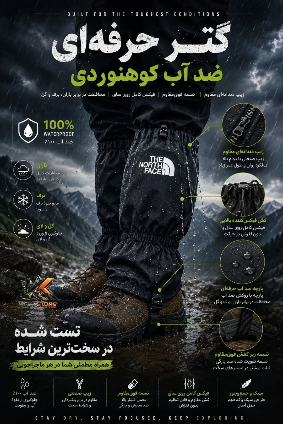 گتر کوهنوری نورث فیس NORTH FACE (1)