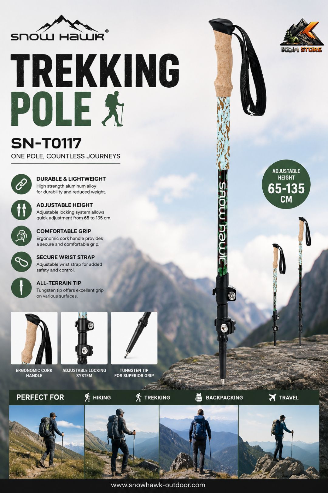 باتوم جفتی کلیپسی اسنوهاک کد SN-T0117