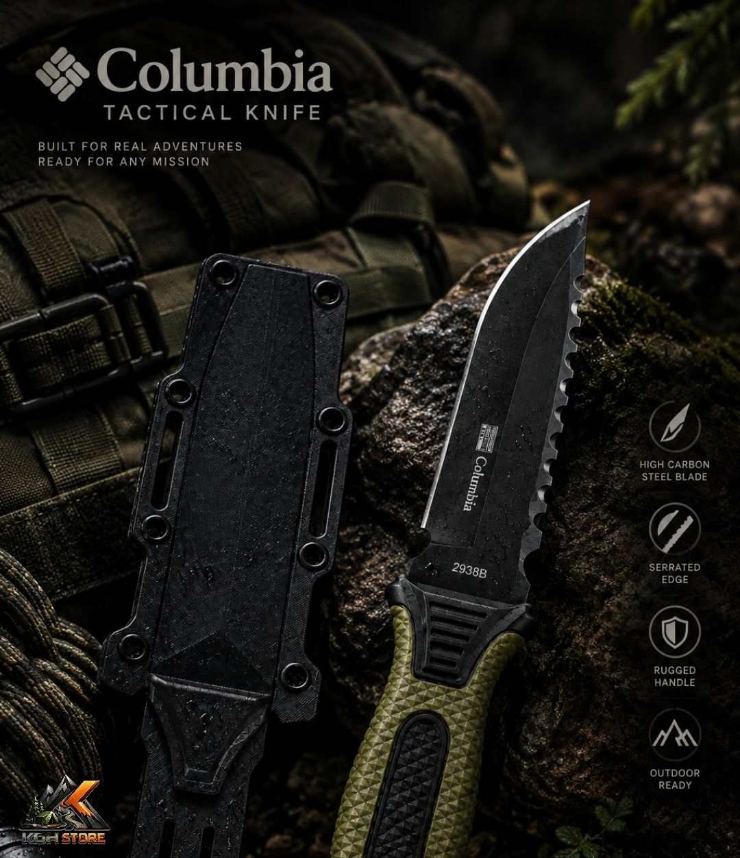 چاقوی تاکتیکال و کمپینگ کلمبیا مدل Columbia